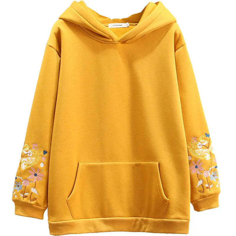 "FLOWER EMBROIDERY" HOODIE N123102