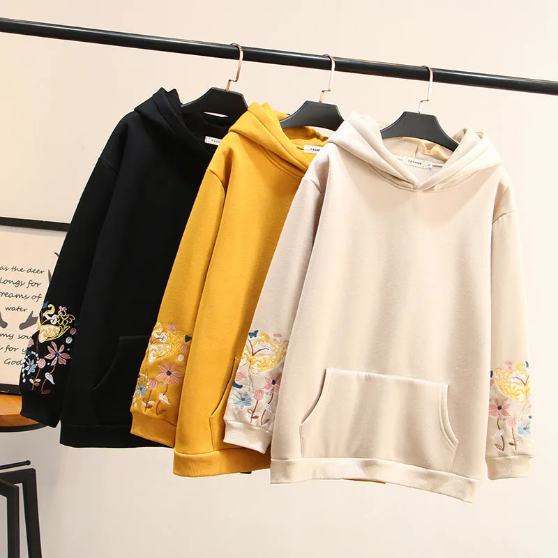 "FLOWER EMBROIDERY" HOODIE N123102