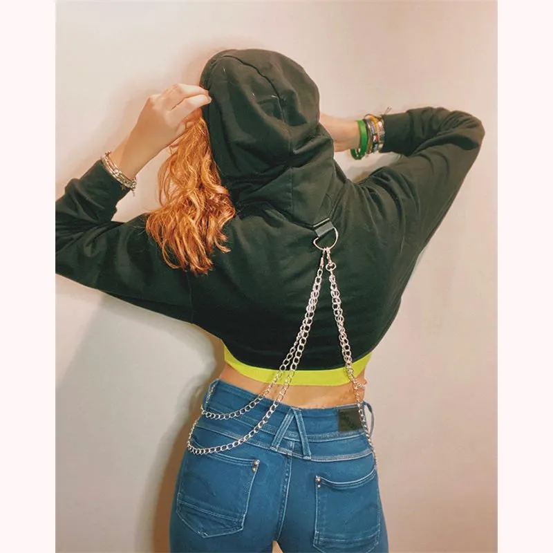 "RED/BLACK CHIC CHAIN LOOSE" SHORT HOODIES K102616REVIEW