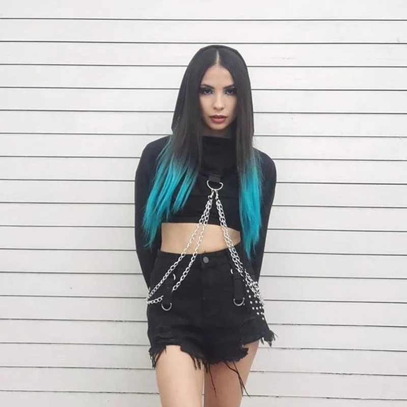 "RED/BLACK CHIC CHAIN LOOSE" SHORT HOODIES K102616REVIEW