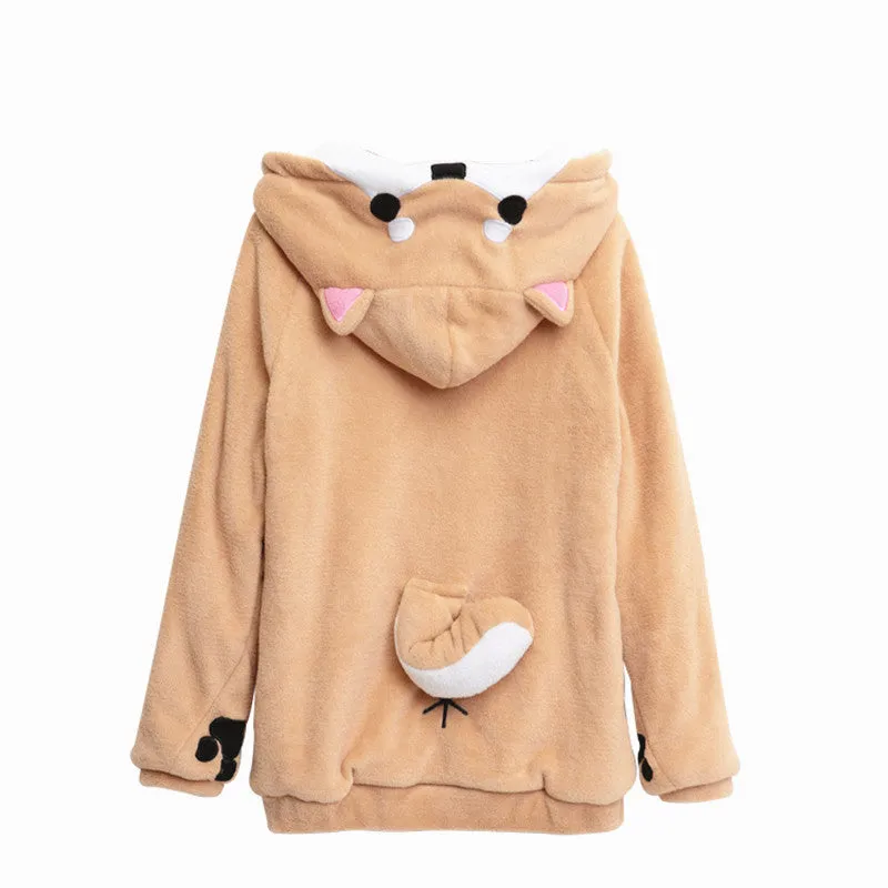 "SHIBA INU / HUSKY DOG CARTOON" HOODIE N081104
