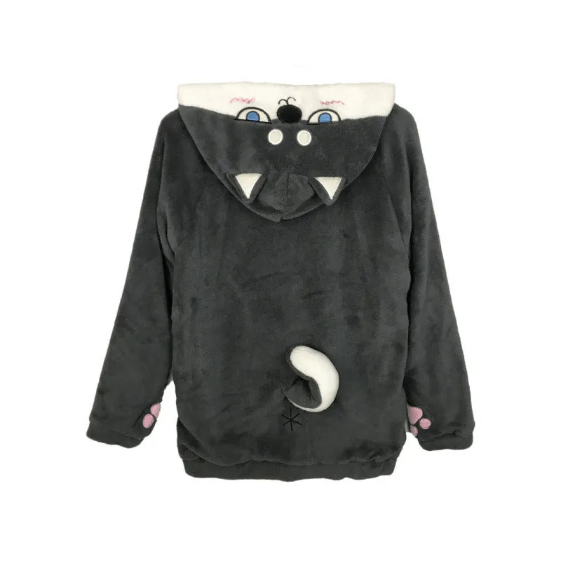 "SHIBA INU / HUSKY DOG CARTOON" HOODIE N081104