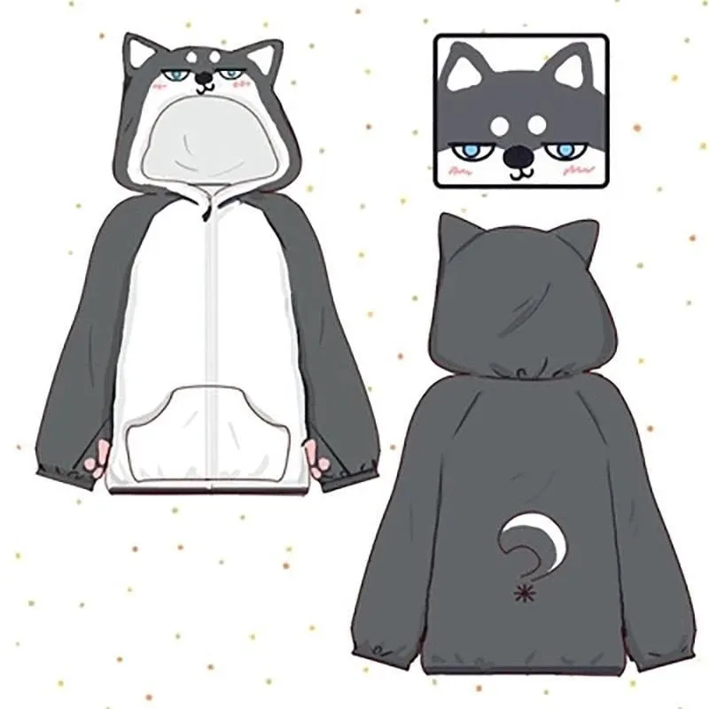 "SHIBA INU / HUSKY DOG CARTOON" HOODIE N081104