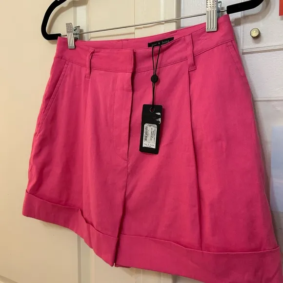 Rag &amp; Bone Ivy Pleated Linen Short NWT