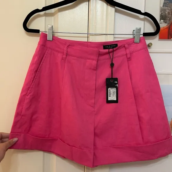Rag &amp; Bone Ivy Pleated Linen Short NWT