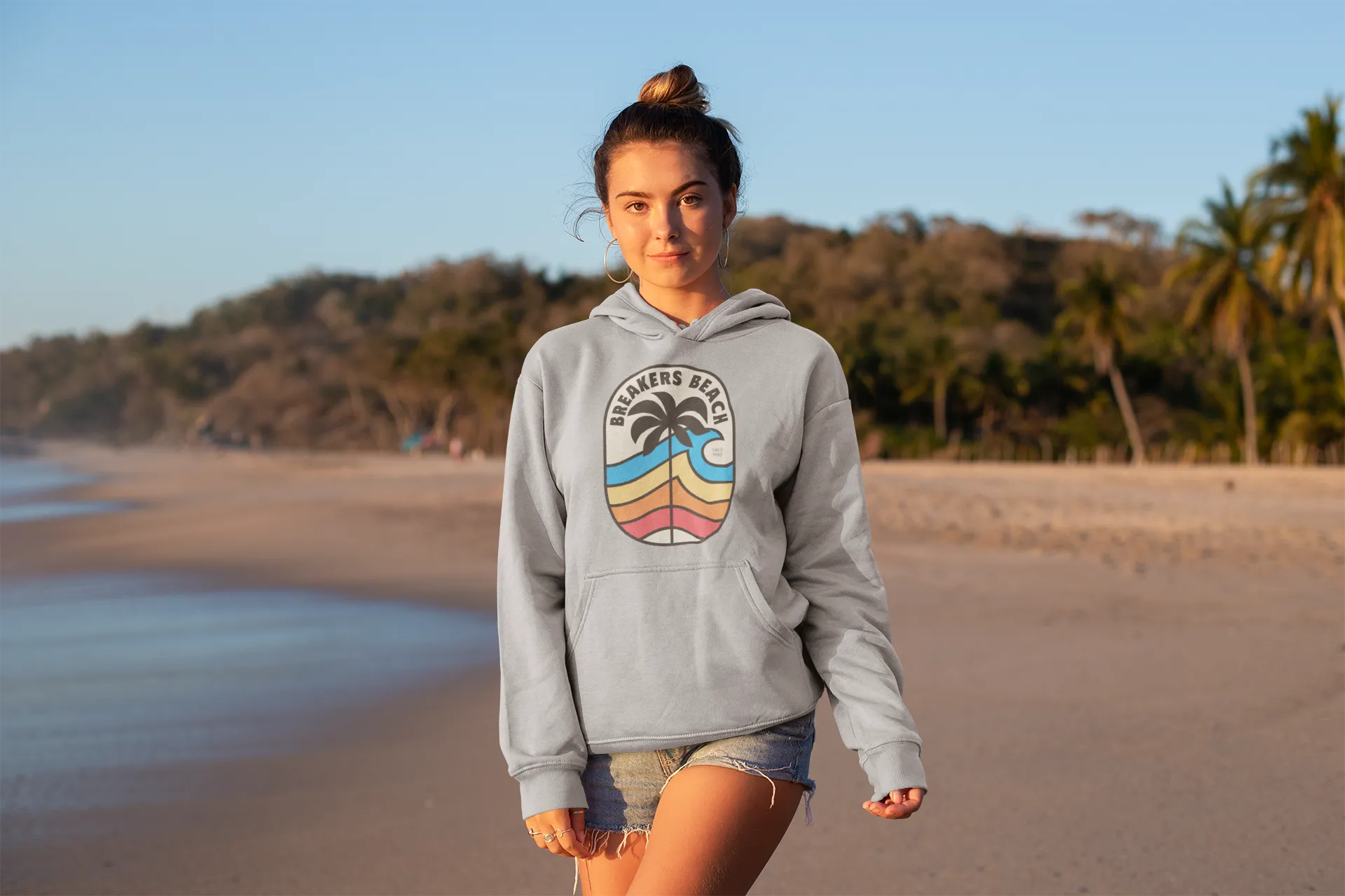 Rainbow Wave - Unisex Ecosmart Hooded Sweatshirt