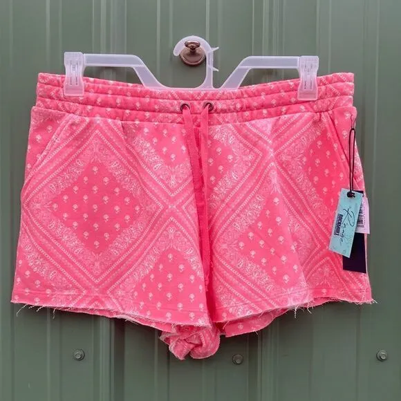 Range RockNRoll Western FLOWY BANDANA PRINT TOP &amp; Shorts Lounge 2-pc Set Size XL