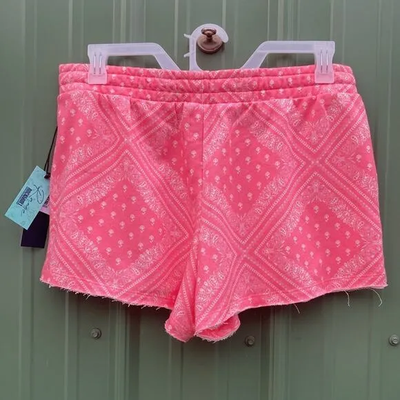 Range RockNRoll Western FLOWY BANDANA PRINT TOP &amp; Shorts Lounge 2-pc Set Size XL