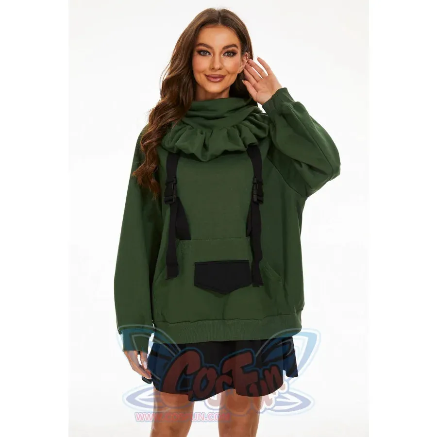 【READY TO SHIP   FREE SHIPPING】COSFUN Original Animal Tales: The Frog Prince Green Pullover Full Zip Hoodie IF0001