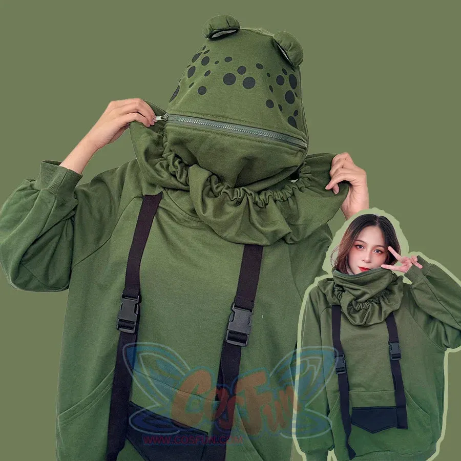 【READY TO SHIP   FREE SHIPPING】COSFUN Original Animal Tales: The Frog Prince Green Pullover Full Zip Hoodie IF0001