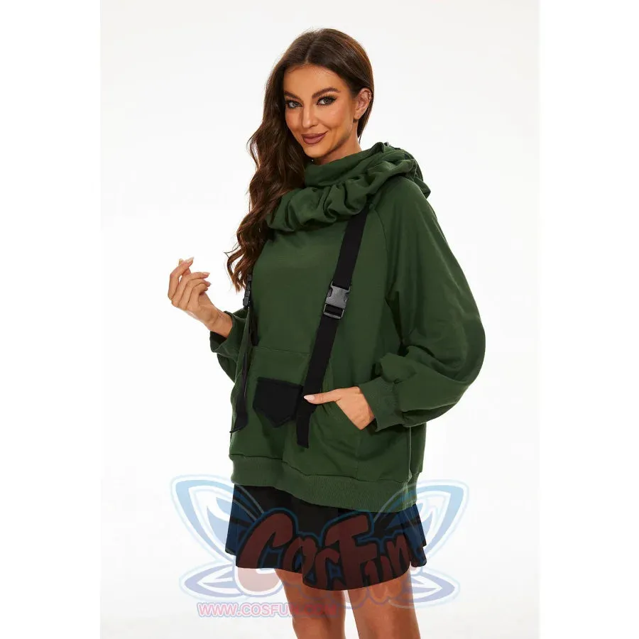 【READY TO SHIP   FREE SHIPPING】COSFUN Original Animal Tales: The Frog Prince Green Pullover Full Zip Hoodie IF0001