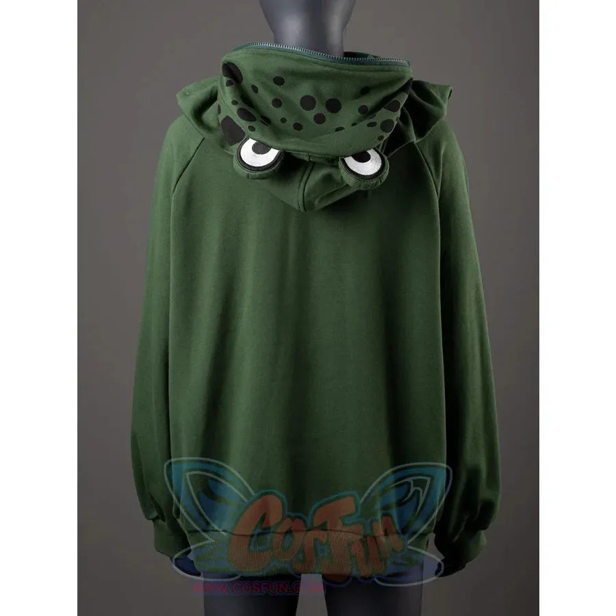 【READY TO SHIP   FREE SHIPPING】COSFUN Original Animal Tales: The Frog Prince Green Pullover Full Zip Hoodie IF0001