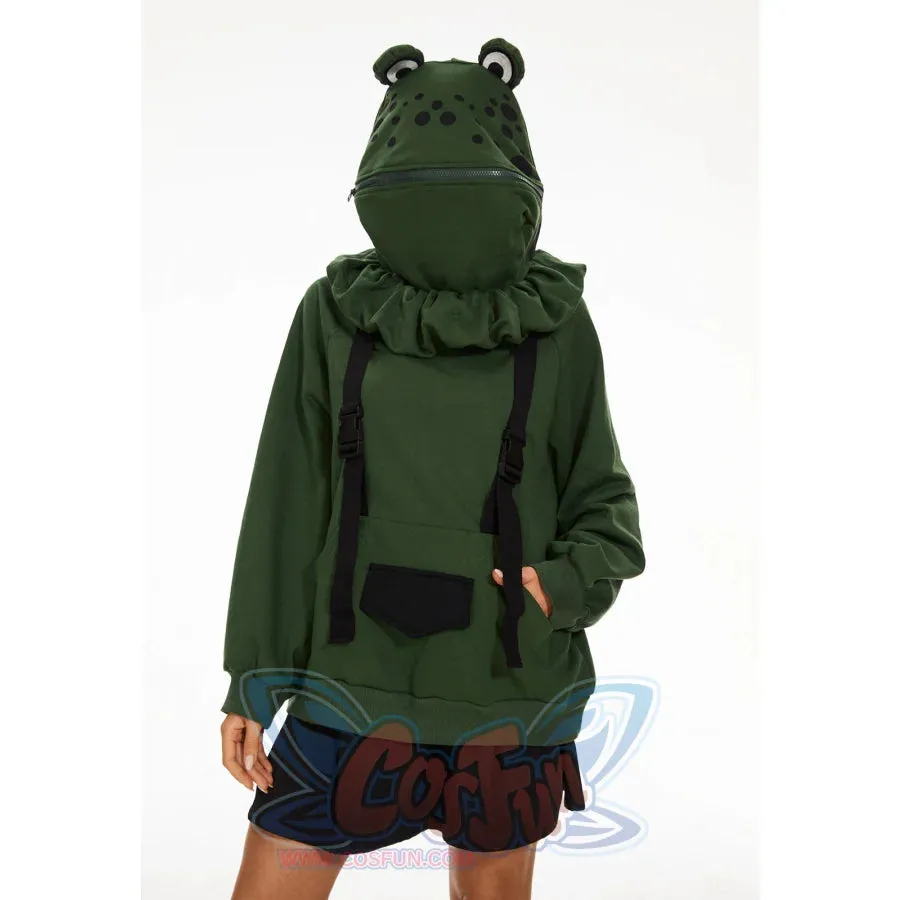 【READY TO SHIP   FREE SHIPPING】COSFUN Original Animal Tales: The Frog Prince Green Pullover Full Zip Hoodie IF0001