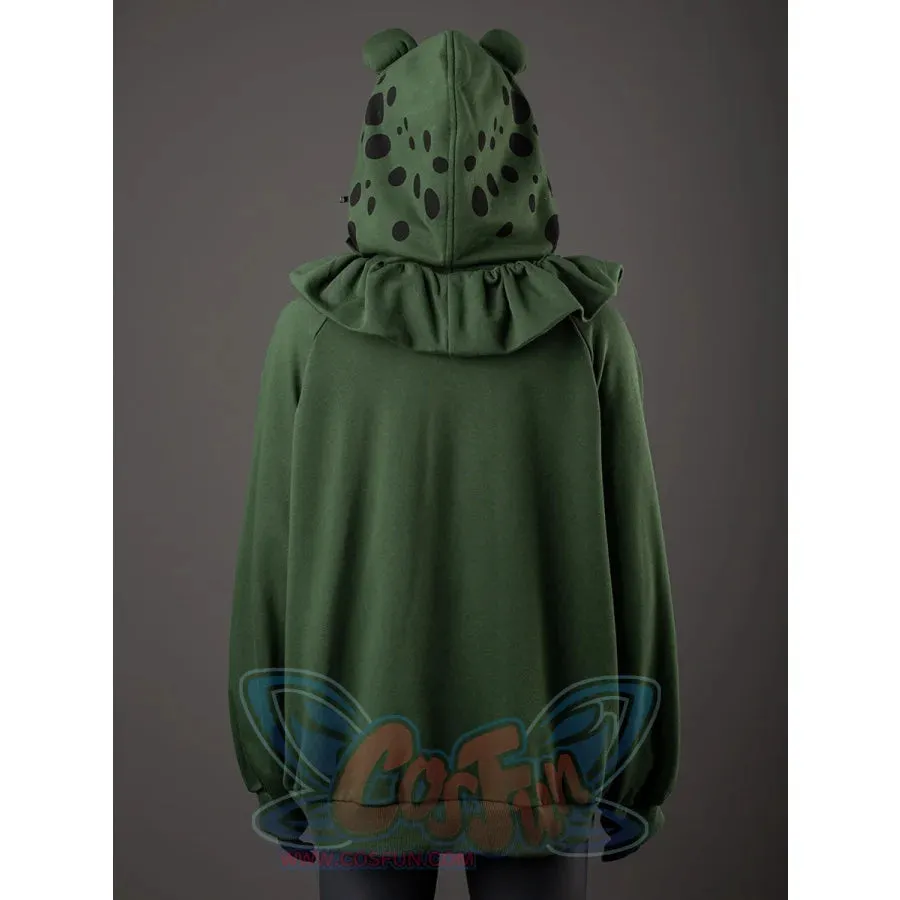 【READY TO SHIP   FREE SHIPPING】COSFUN Original Animal Tales: The Frog Prince Green Pullover Full Zip Hoodie IF0001
