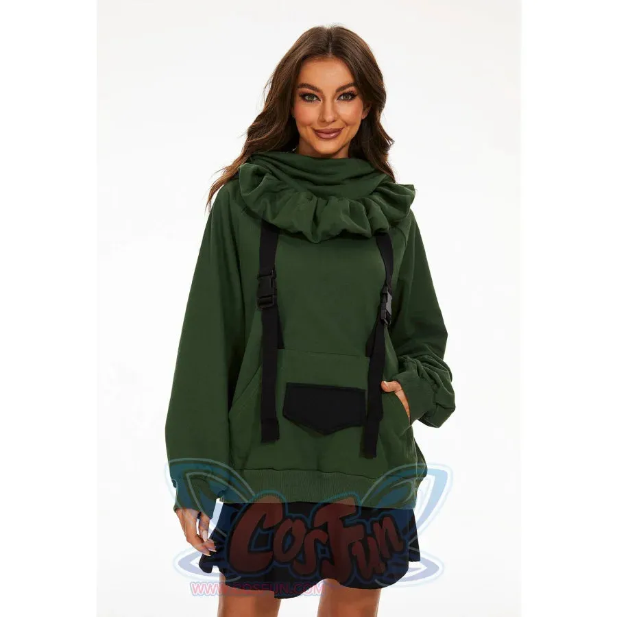 【READY TO SHIP   FREE SHIPPING】COSFUN Original Animal Tales: The Frog Prince Green Pullover Full Zip Hoodie IF0001