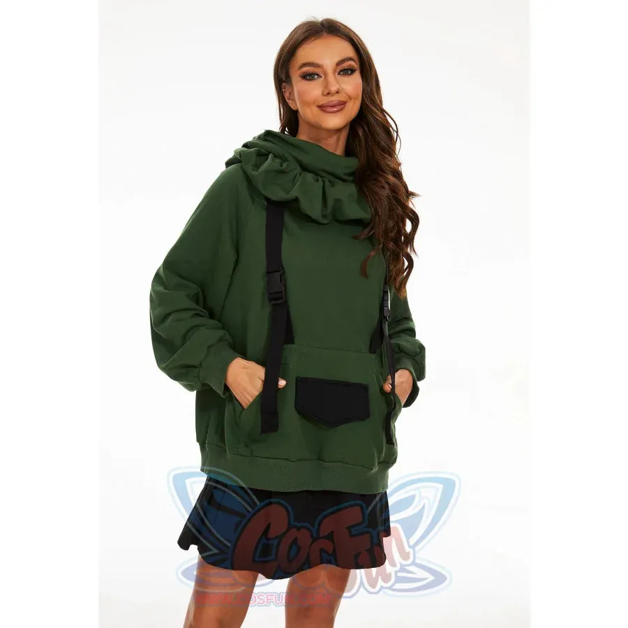 【READY TO SHIP   FREE SHIPPING】COSFUN Original Animal Tales: The Frog Prince Green Pullover Full Zip Hoodie IF0001