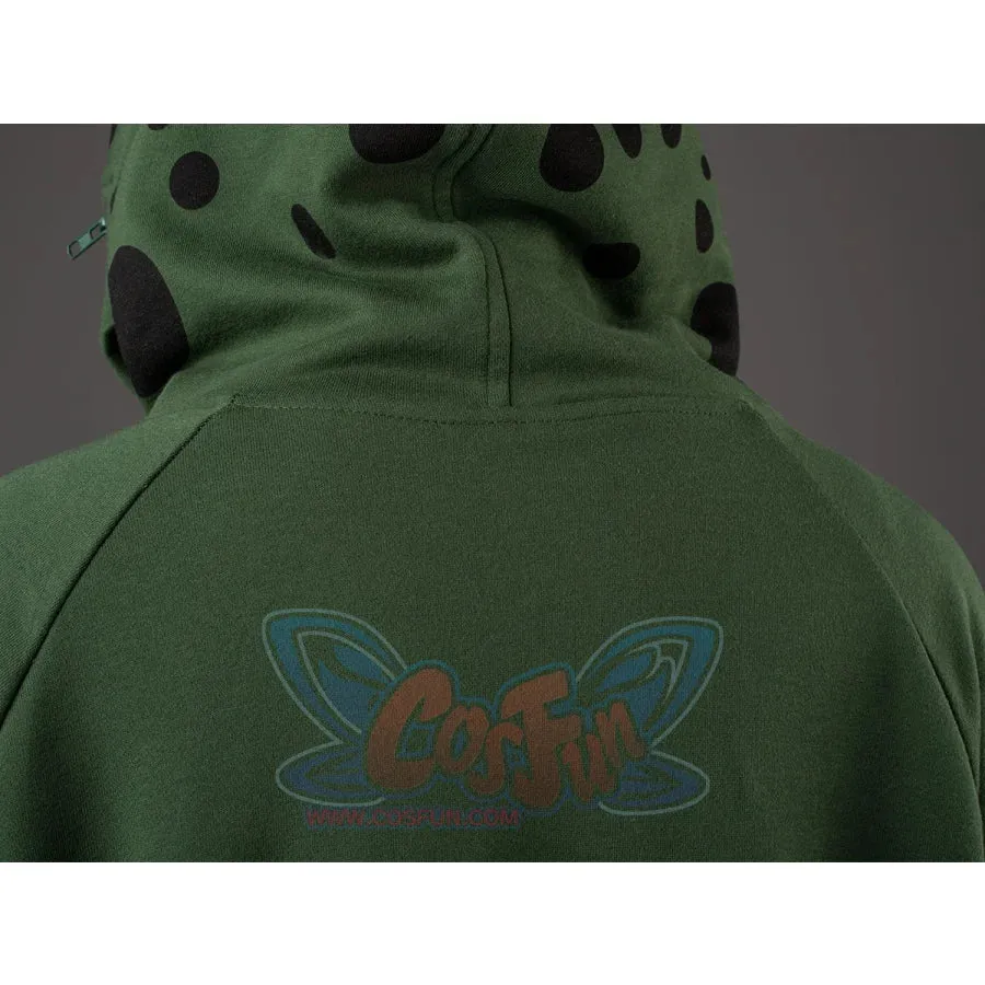 【READY TO SHIP   FREE SHIPPING】COSFUN Original Animal Tales: The Frog Prince Green Pullover Full Zip Hoodie IF0001