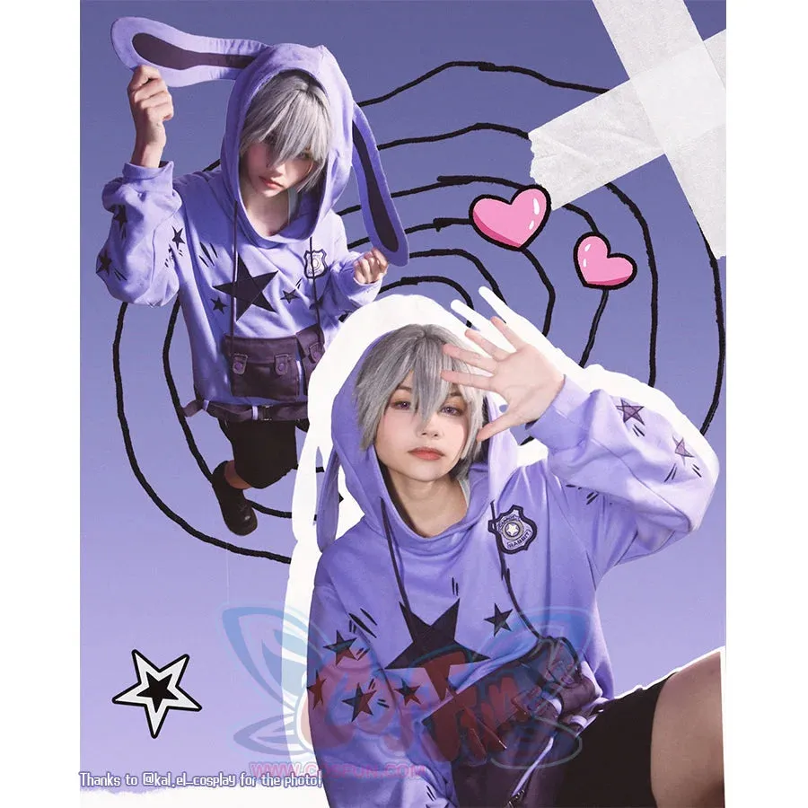 【READY TO SHIP   FREE SHIPPING】COSFUN Original Zoo Purple Bunny Hoodie FY0061