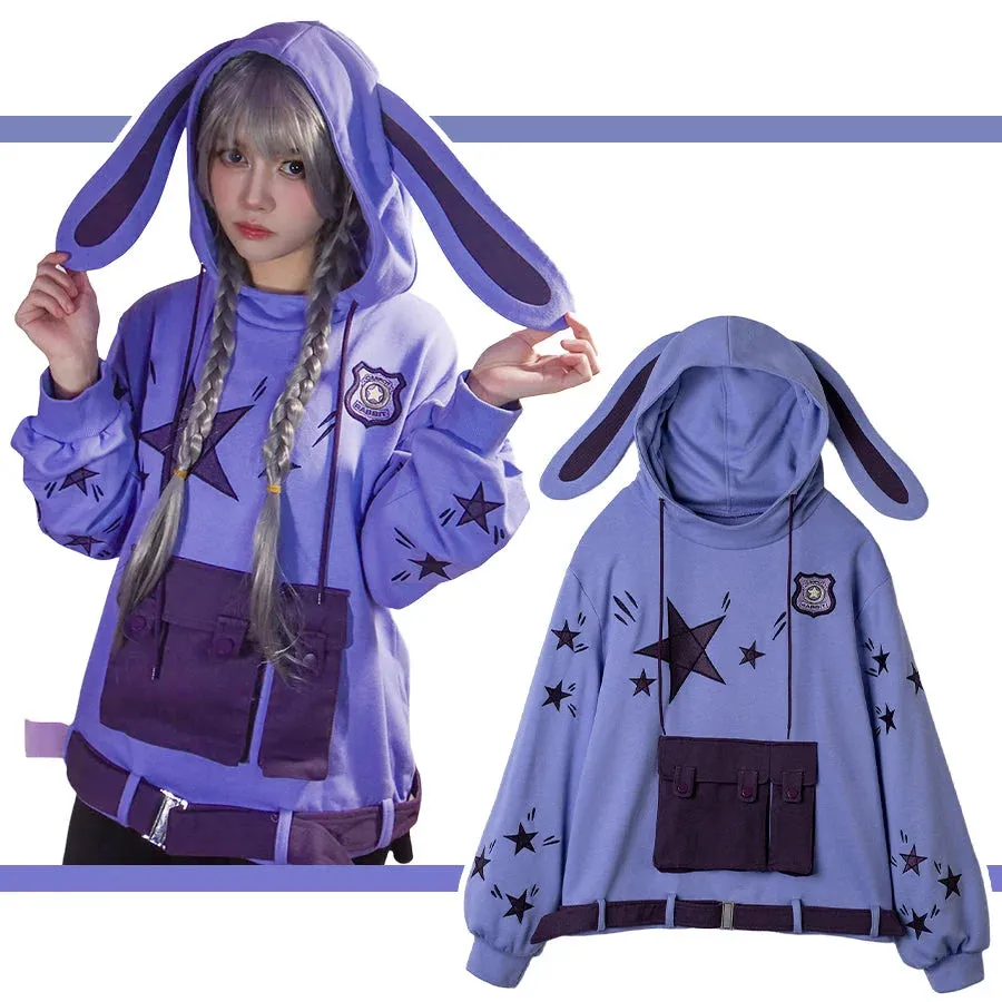 【READY TO SHIP   FREE SHIPPING】COSFUN Original Zoo Purple Bunny Hoodie FY0061