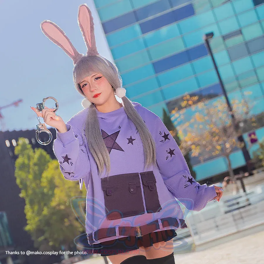 【READY TO SHIP   FREE SHIPPING】COSFUN Original Zoo Purple Bunny Hoodie FY0061