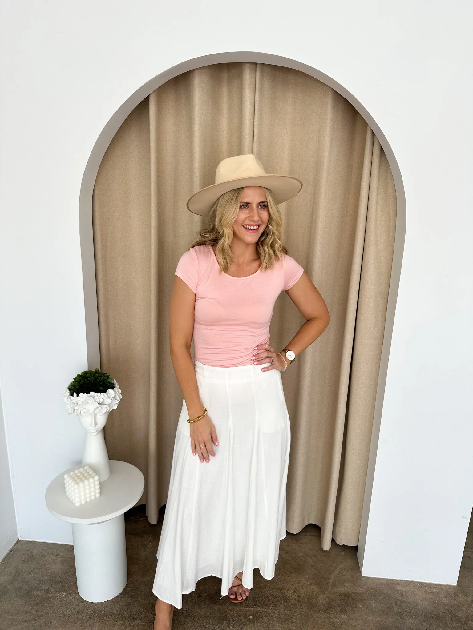 Rebecca Skirt -White
