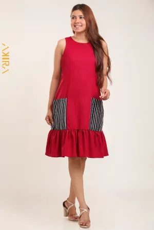 Red Cardinal Stripe Dress | Kaftan, Bohemian Dress, Floral Dress, Boho Maxi Dress