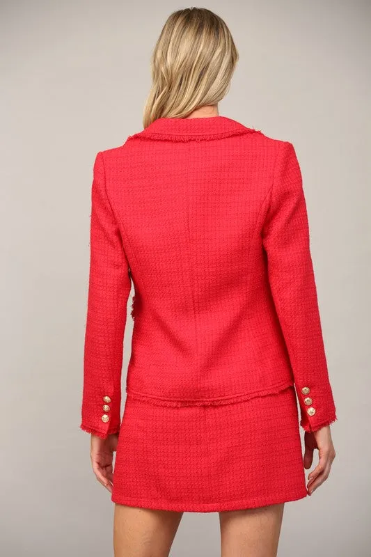 Red Tweed Blazer