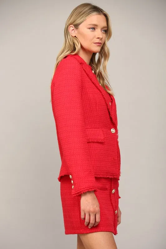 Red Tweed Blazer
