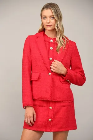 Red Tweed Blazer