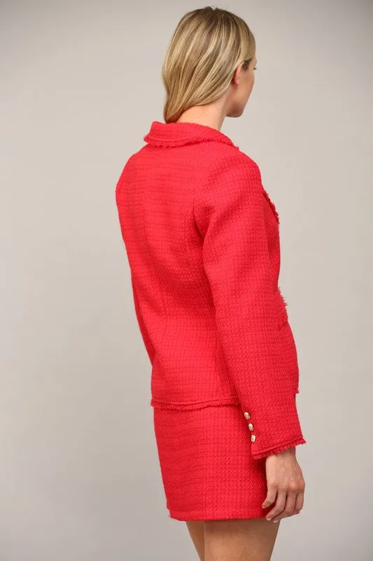 Red Tweed Blazer