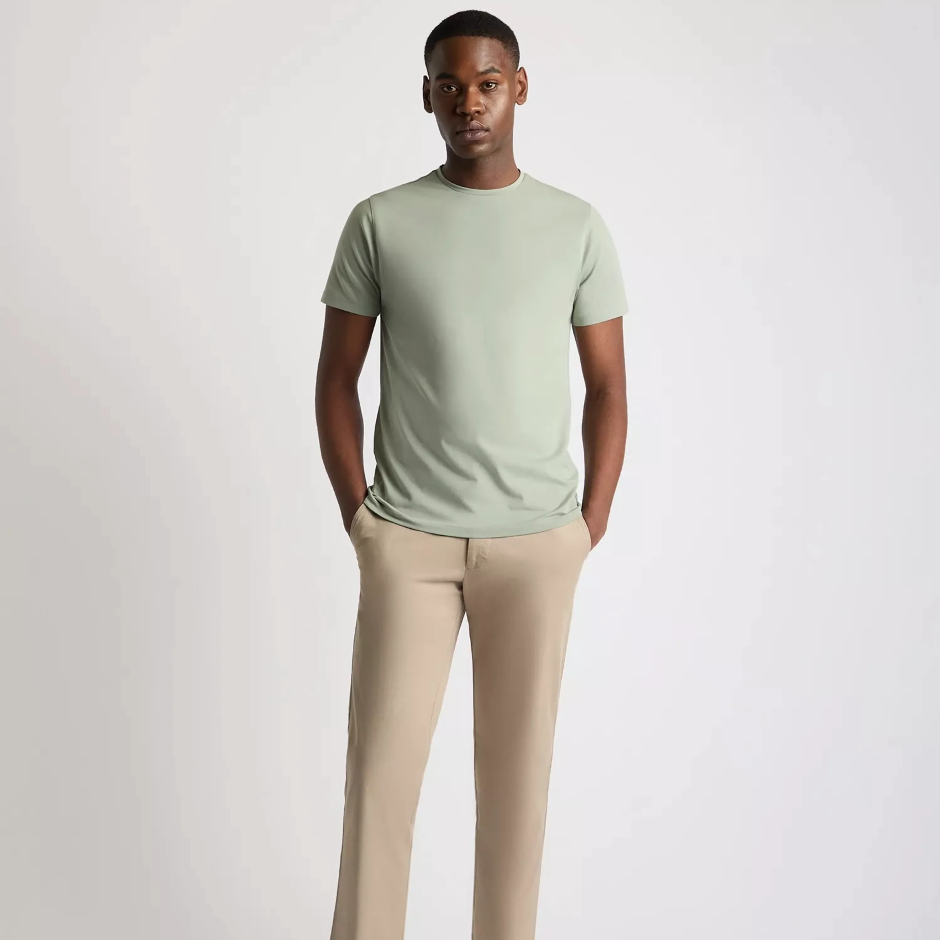 Remus Tapered Fit Cotton-Stretch T-Shirt - Green