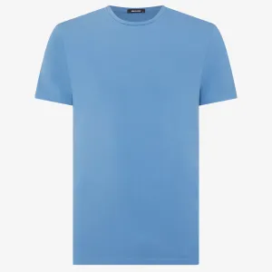 Remus Tapered Fit Cotton-Stretch T-Shirt - Sky Blue