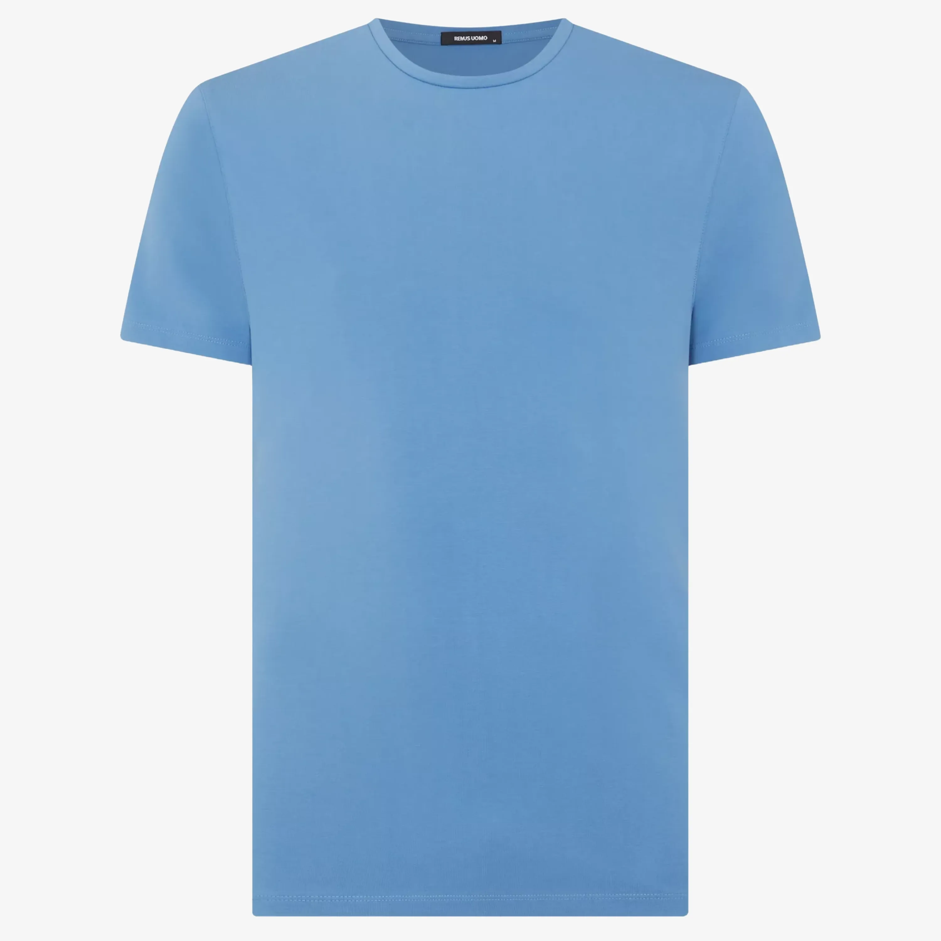Remus Tapered Fit Cotton-Stretch T-Shirt - Sky Blue
