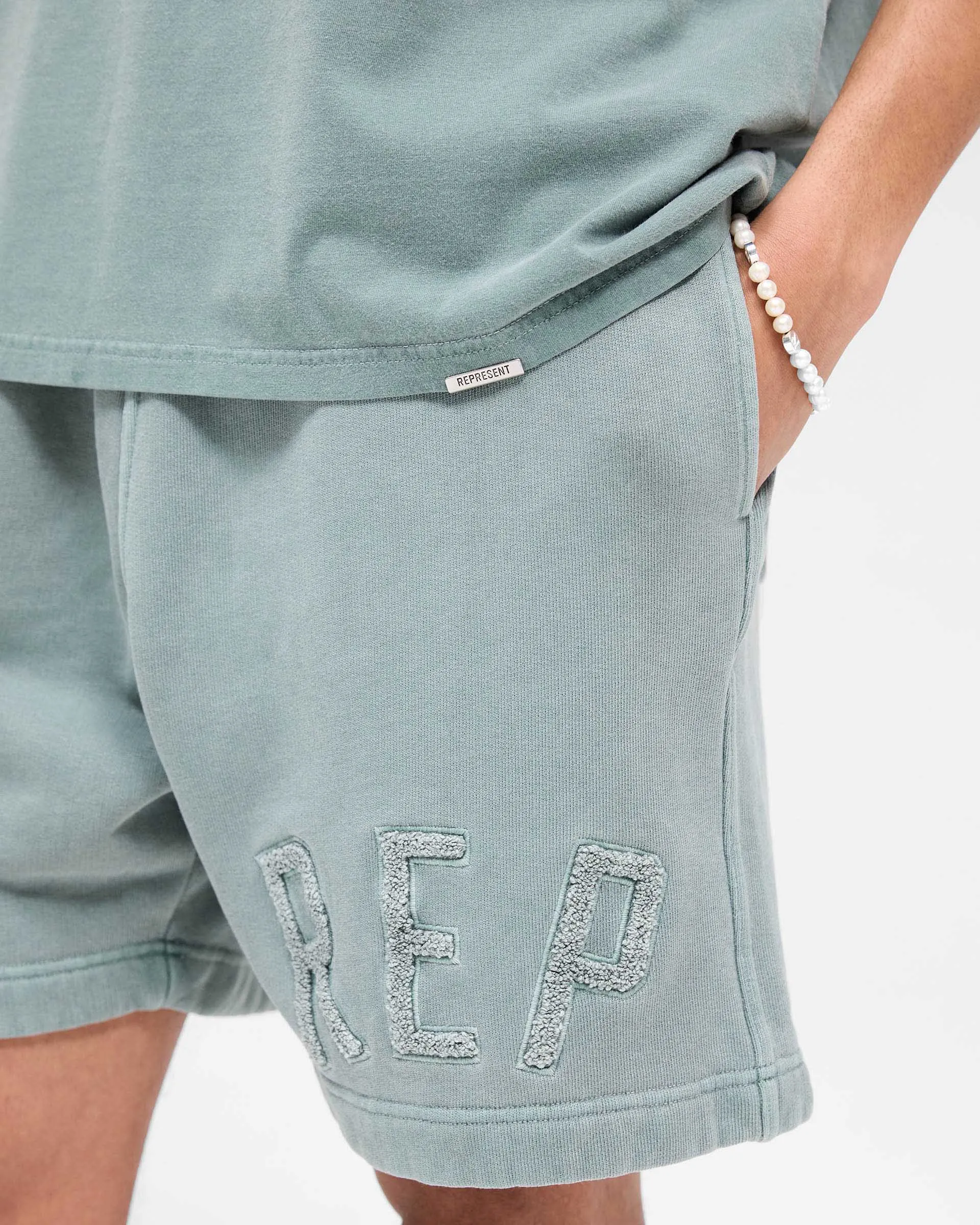 Rep Applique Shorts - Forest Green