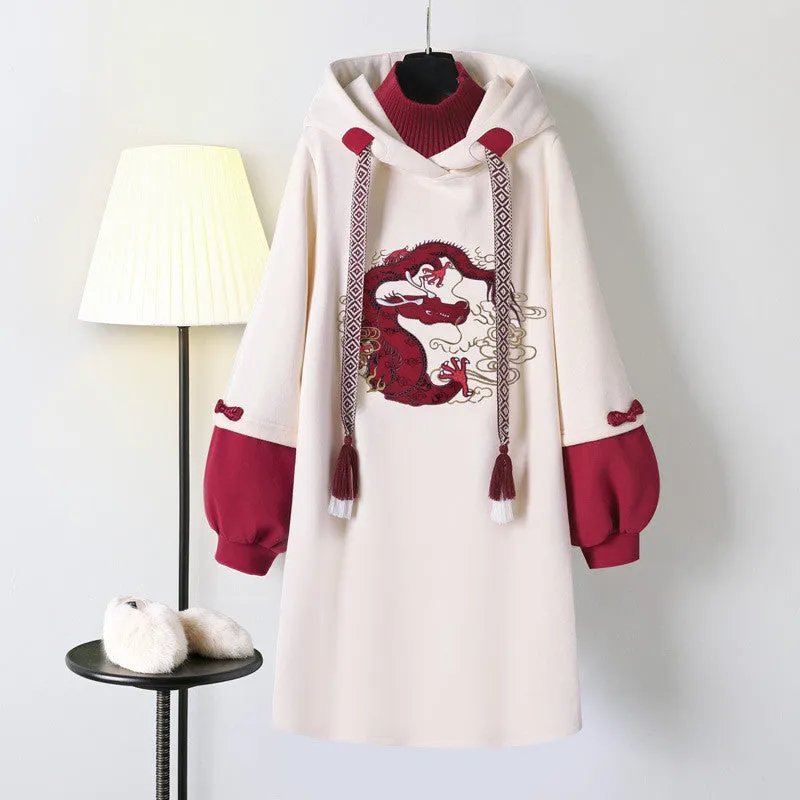 RETRO CHINESE STYLE DRESS HOODIE UB3292