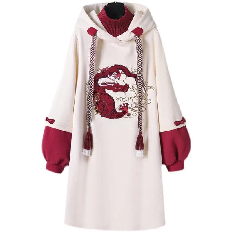 RETRO CHINESE STYLE DRESS HOODIE UB3292