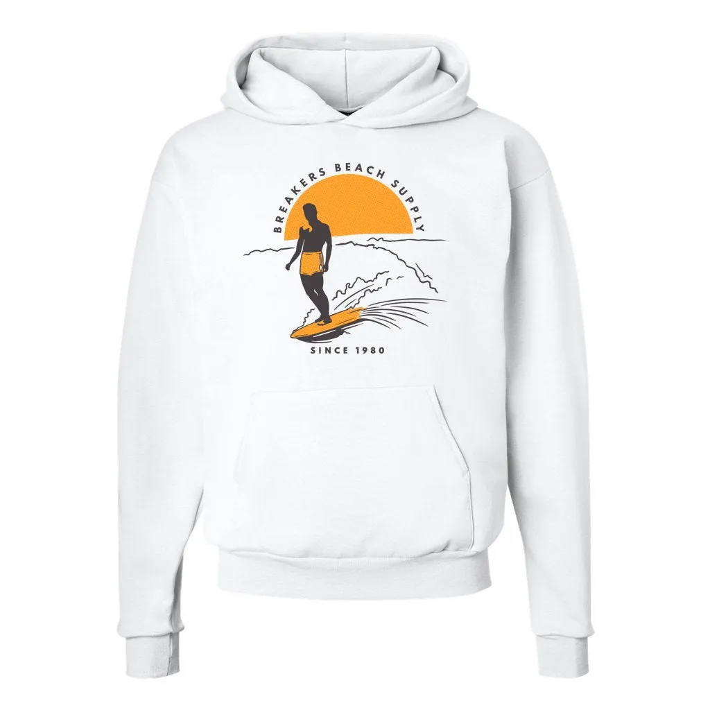 Retro Surfer - Unisex Ecosmart Hooded Sweatshirt