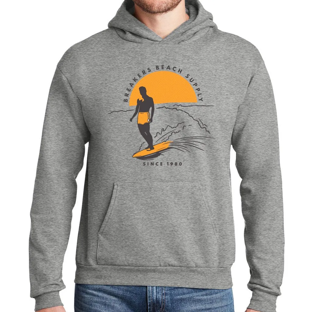Retro Surfer - Unisex Ecosmart Hooded Sweatshirt