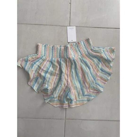 Revolve Lovers   Friends Shorts Multicolor Striped Metallic Catalina