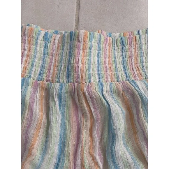 Revolve Lovers   Friends Shorts Multicolor Striped Metallic Catalina