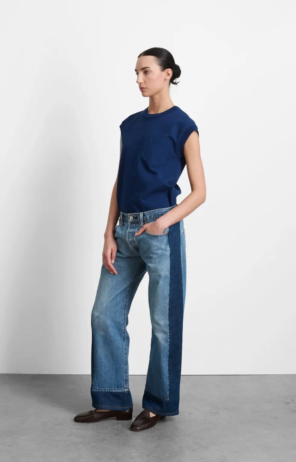 Reworked Slouch in Vintage Indigo & Van Blue