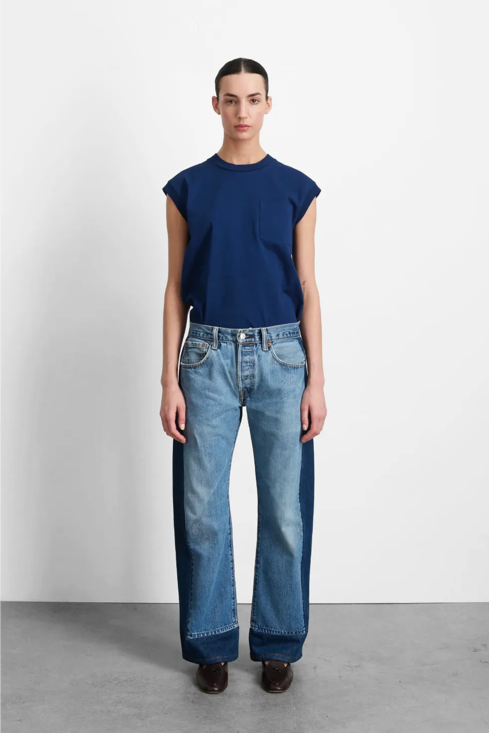 Reworked Slouch in Vintage Indigo & Van Blue