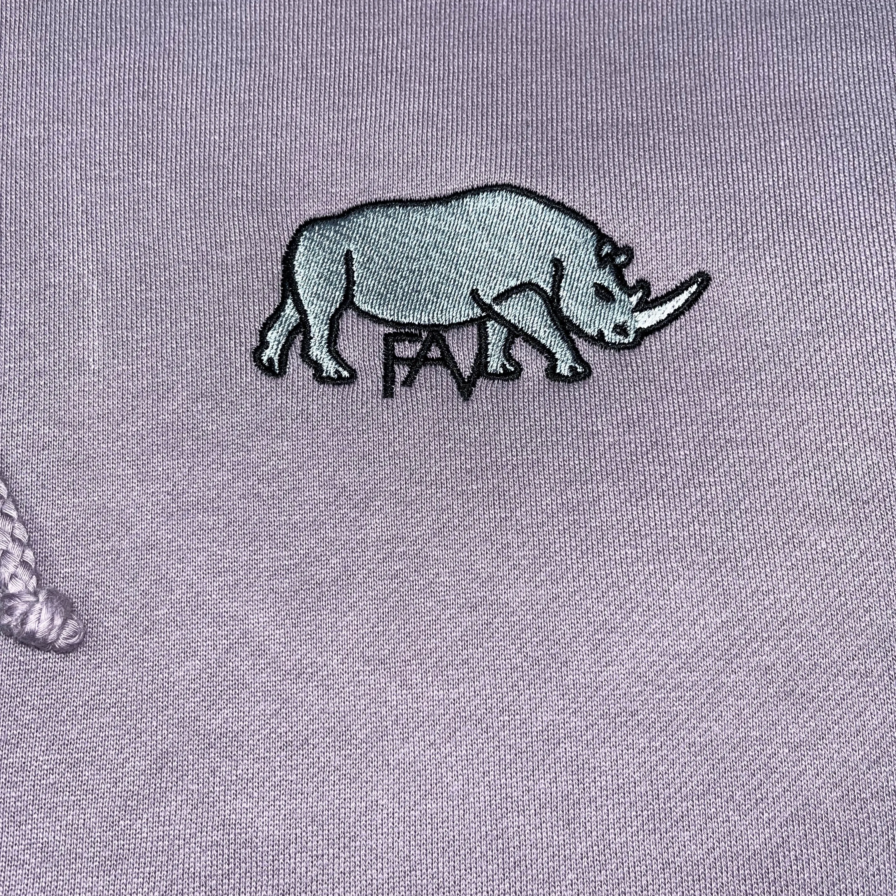 Rhino - Plum Heavyweight Hoodie