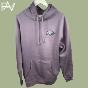 Rhino - Plum Heavyweight Hoodie