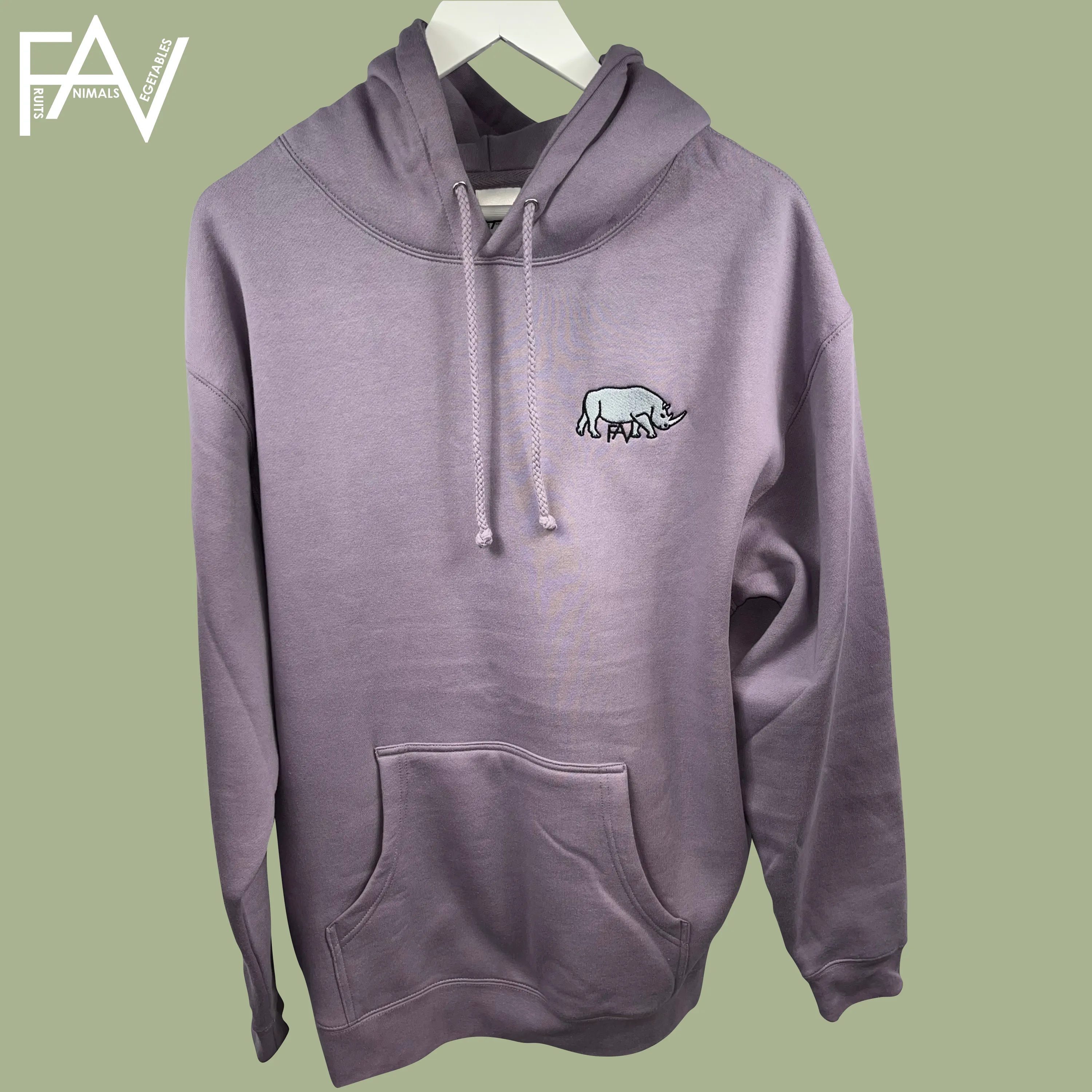 Rhino - Plum Heavyweight Hoodie