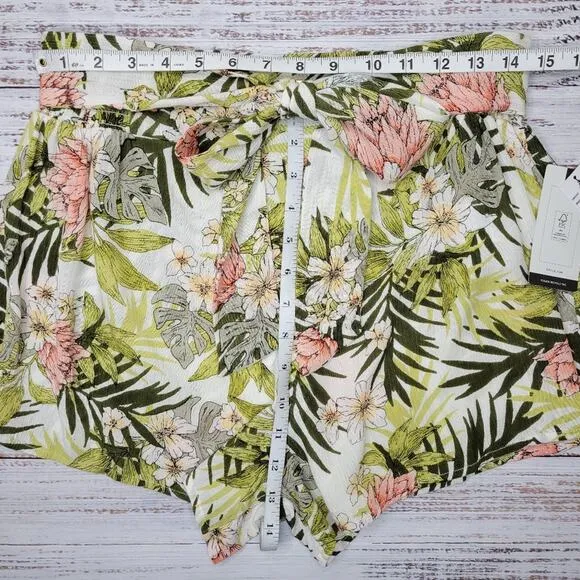 Rip Curl Beach Botanica Flowy Tropical Floral Shorts Tie Waist | Medium