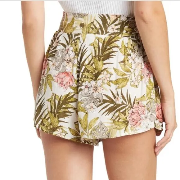 Rip Curl Beach Botanica Flowy Tropical Floral Shorts Tie Waist | Medium