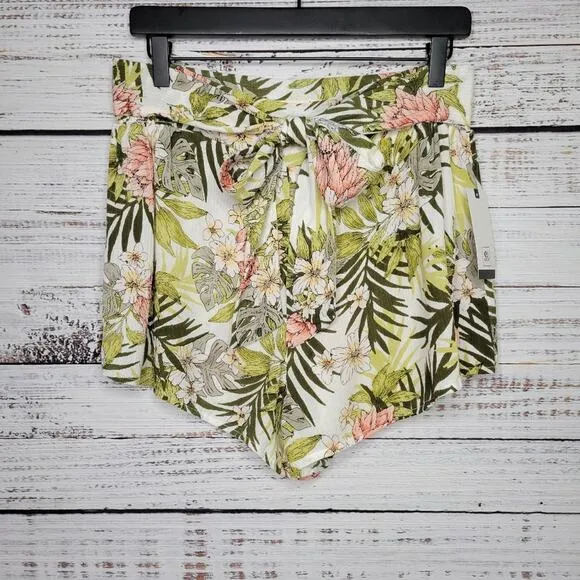 Rip Curl Beach Botanica Flowy Tropical Floral Shorts Tie Waist | Medium