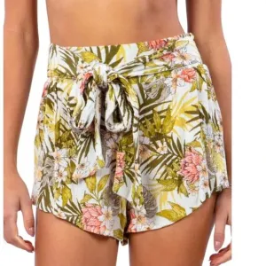 Rip Curl Beach Botanica Flowy Tropical Floral Shorts Tie Waist | Medium