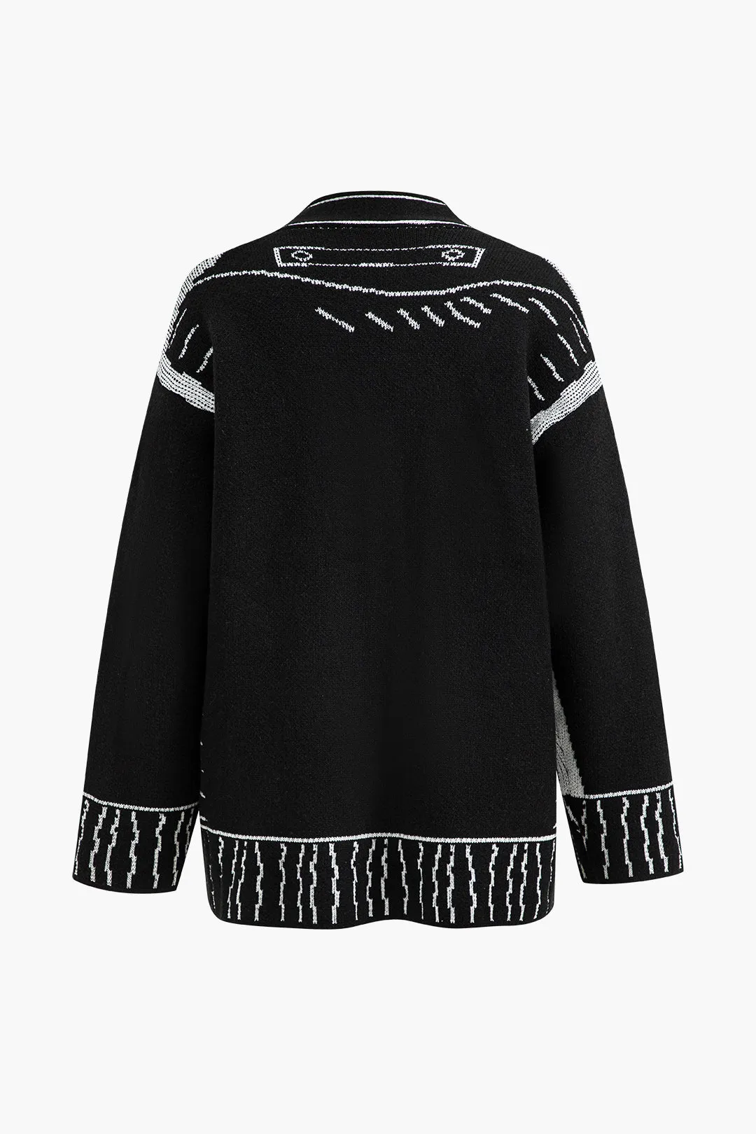 Rita - Timeless Line Pattern Woman's Sweater Cardigan